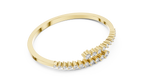 Gradelle Graduated Bypass Lab Grown Diamond Open Bangle Bracelet