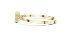 Gradelle Graduated Bypass Lab Grown Diamond Open Bangle Bracelet