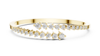 Gradelle Graduated Bypass Lab Grown Diamond Open Bangle Bracelet