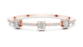 Triadelle Three Stone Pavé Lab Grown Diamond Bangle Bracelet