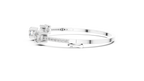Triadelle Three Stone Pavé Lab Grown Diamond Bangle Bracelet