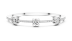 Triadelle Three Stone Pavé Lab Grown Diamond Bangle Bracelet