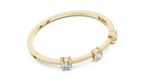 Triadelle Three Stone Pavé Lab Grown Diamond Bangle Bracelet