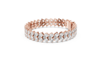 Luxury Gold Oval Diamond Tennis Bracelet for Women