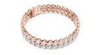 Luxury Gold Oval Diamond Tennis Bracelet for Women