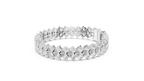 Luxury Gold Oval Diamond Tennis Bracelet for Women