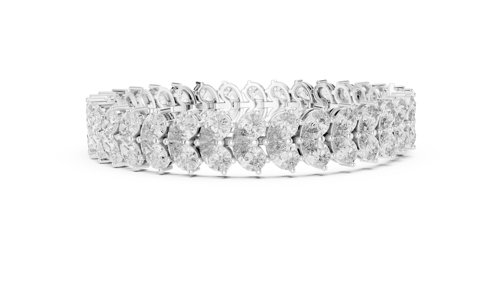 Luxury Gold Oval Diamond Tennis Bracelet for Women