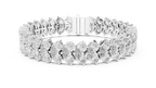 Luxury Gold Oval Diamond Tennis Bracelet for Women
