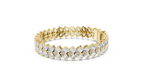 Luxury Gold Oval Diamond Tennis Bracelet for Women