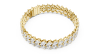 Luxury Gold Oval Diamond Tennis Bracelet for Women