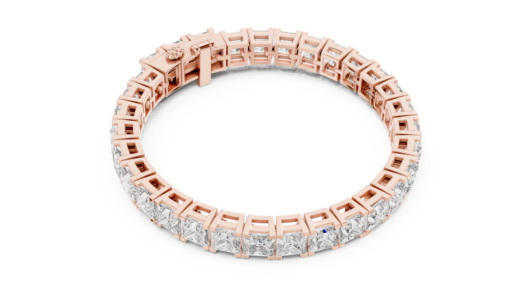 Principelle Princess Cut Lab Grown Diamond Tennis Bracelet