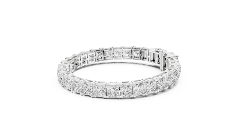 Principelle Princess Cut Lab Grown Diamond Tennis Bracelet