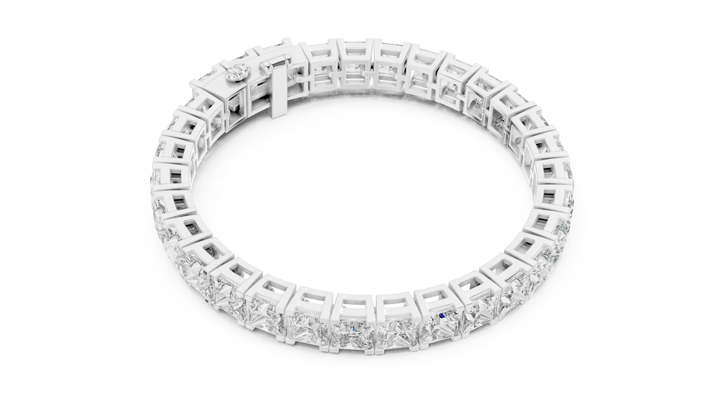 Principelle Princess Cut Lab Grown Diamond Tennis Bracelet