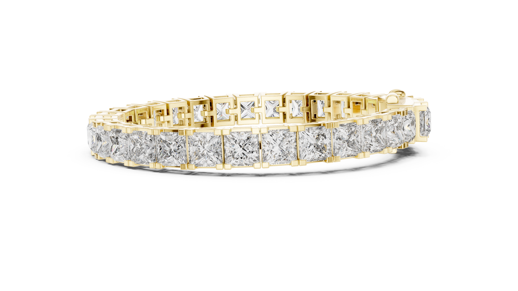 Principelle Princess Cut Lab Grown Diamond Tennis Bracelet