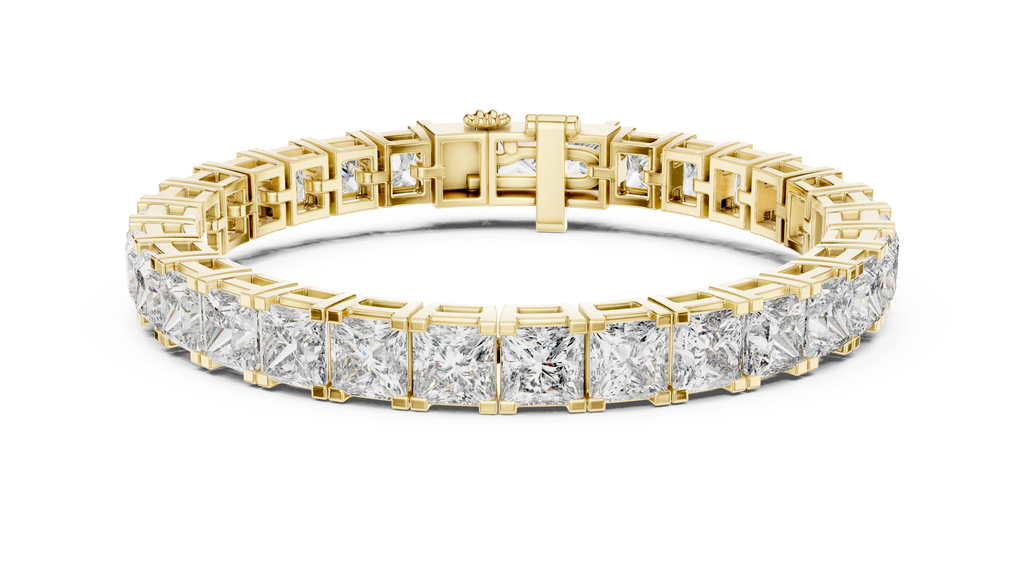 Principelle Princess Cut Lab Grown Diamond Tennis Bracelet