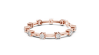 Barelline Bar Link Round Lab Grown Diamond Bracelet with Lobster Clasp
