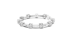 Barelline Bar Link Round Lab Grown Diamond Bracelet with Lobster Clasp
