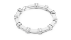 Barelline Bar Link Round Lab Grown Diamond Bracelet with Lobster Clasp