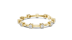 Barelline Bar Link Round Lab Grown Diamond Bracelet with Lobster Clasp