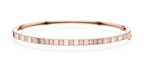 Dominelle Slim Alternating Block Lab Grown Diamond Bangle
