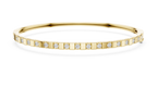 Dominelle Slim Alternating Block Lab Grown Diamond Bangle