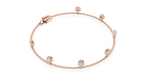 Dewelle Dangling Diamond Station Chain Lab Grown Diamond Bracelet