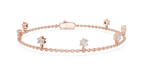 Dewelle Dangling Diamond Station Chain Lab Grown Diamond Bracelet