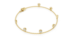 Dewelle Dangling Diamond Station Chain Lab Grown Diamond Bracelet