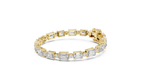 Syncopelle Emerald Cut and Round Alternating Lab Grown Diamond Tennis Bracelet