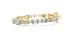 Syncopelle Emerald Cut and Round Alternating Lab Grown Diamond Tennis Bracelet