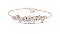 Grappelle Graduated Cluster Lab Grown Diamond Chain Bracelet