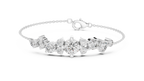 Grappelle Graduated Cluster Lab Grown Diamond Chain Bracelet