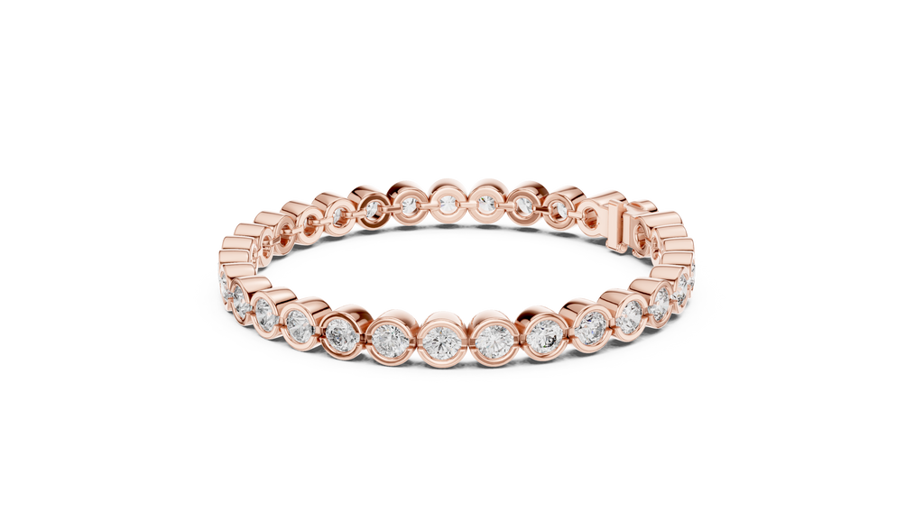 Minimalistisches Solitaire Diamantarmband mit drei Steinen