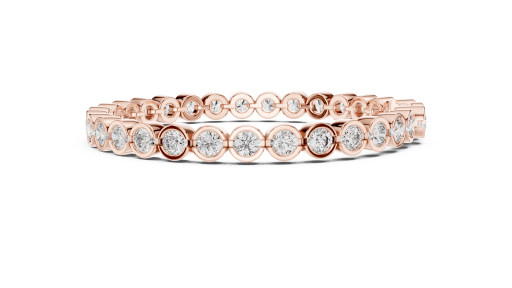 Minimalistisches Solitaire Diamantarmband mit drei Steinen