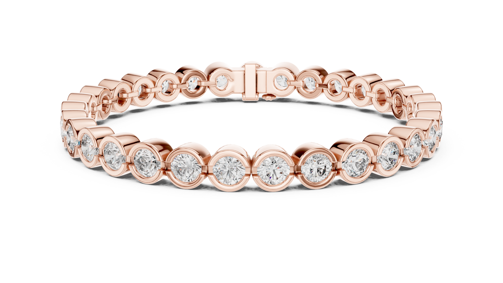 Minimalistisches Solitaire Diamantarmband mit drei Steinen
