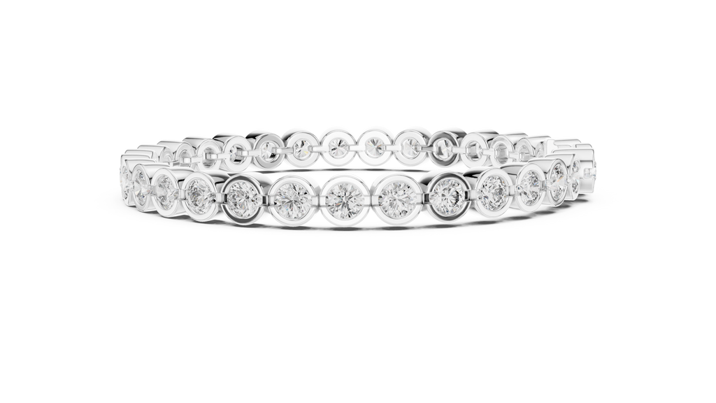 Minimalistisches Solitaire Diamantarmband mit drei Steinen