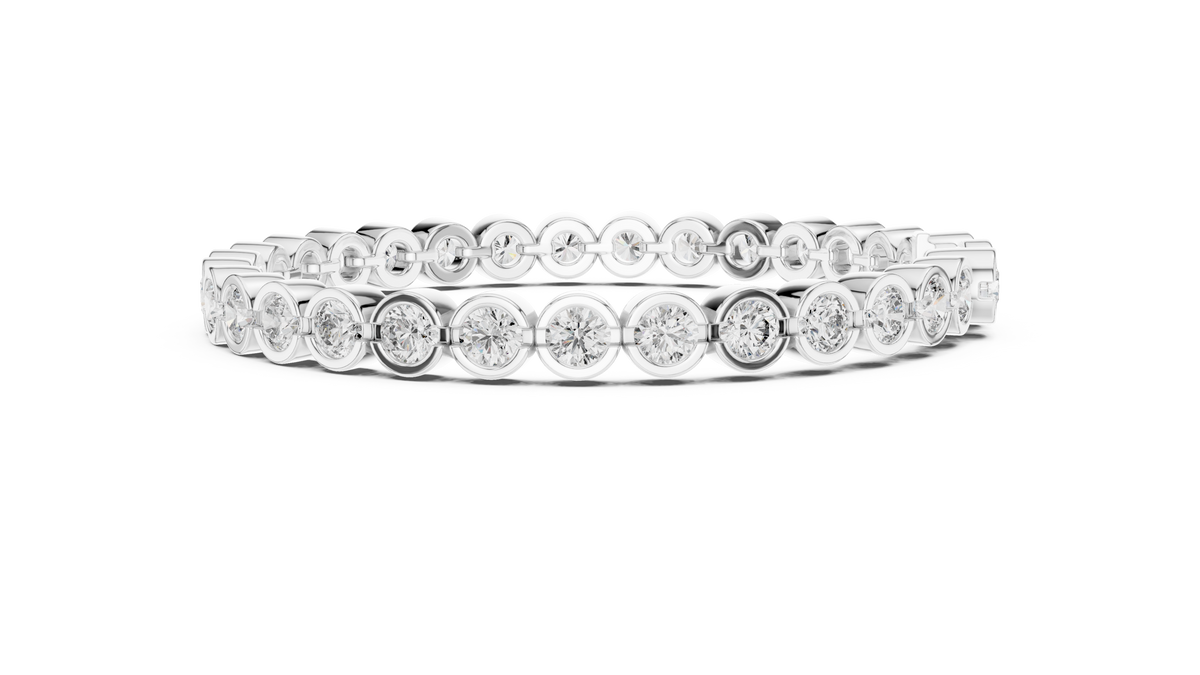 Minimalistisches Solitaire Diamantarmband mit drei Steinen