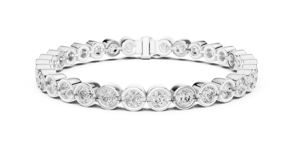 Minimalistisches Solitaire Diamantarmband mit drei Steinen
