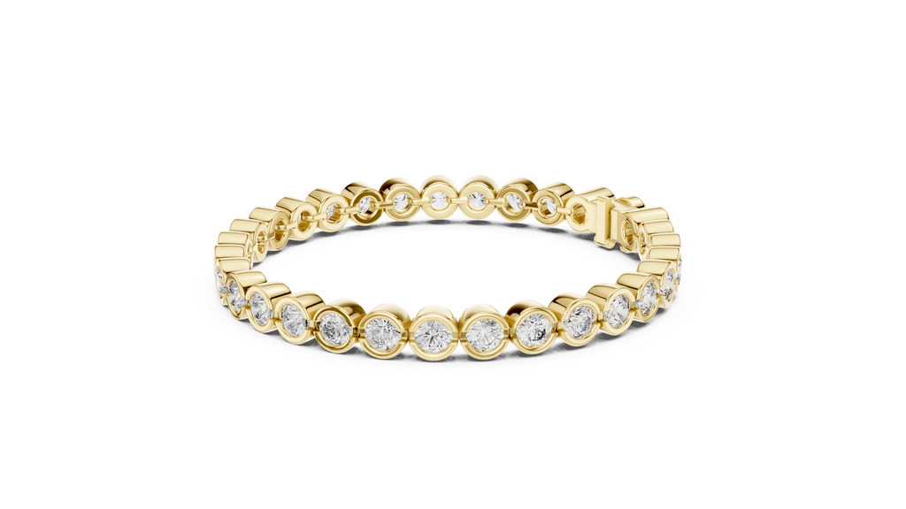 Minimalistisches Solitaire Diamantarmband mit drei Steinen