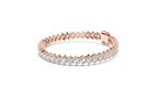 Cascadelle Diagonal Emerald Cut Lab Grown Diamond Tennis Bracelet