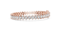 Cascadelle Diagonal Emerald Cut Lab Grown Diamond Tennis Bracelet
