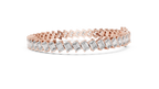 Cascadelle Diagonal Emerald Cut Lab Grown Diamond Tennis Bracelet