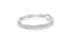 Cascadelle Diagonal Emerald Cut Lab Grown Diamond Tennis Bracelet