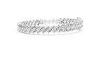 Cascadelle Diagonal Emerald Cut Lab Grown Diamond Tennis Bracelet