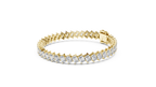 Cascadelle Diagonal Emerald Cut Lab Grown Diamond Tennis Bracelet