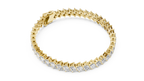 Cascadelle Diagonal Emerald Cut Lab Grown Diamond Tennis Bracelet