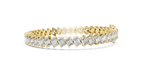 Cascadelle Diagonal Emerald Cut Lab Grown Diamond Tennis Bracelet