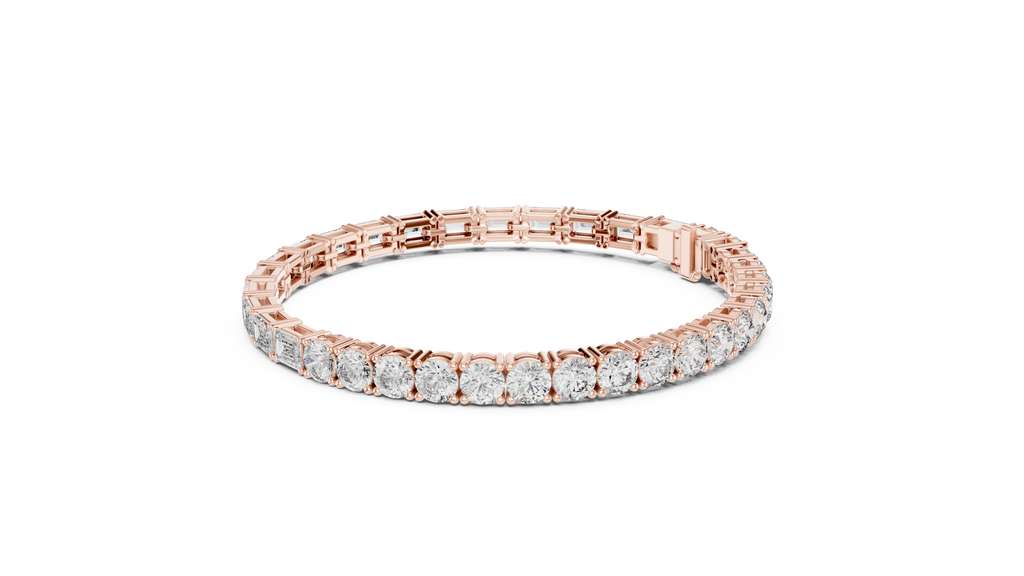 Majestelle Large Round Brilliant Lab Grown Diamond Tennis Bracelet