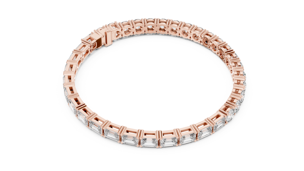 Majestelle Large Round Brilliant Lab Grown Diamond Tennis Bracelet