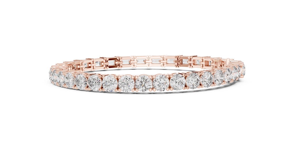 Majestelle Large Round Brilliant Lab Grown Diamond Tennis Bracelet